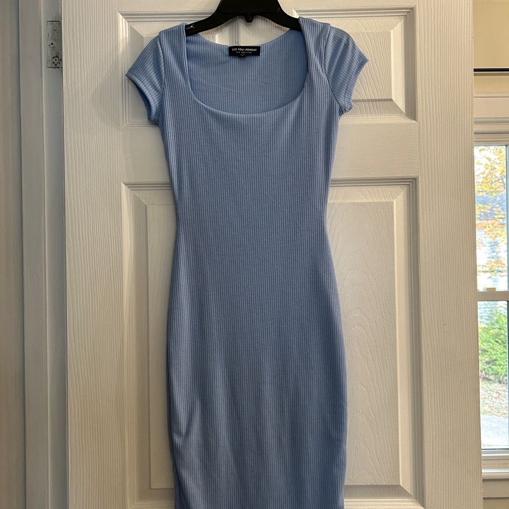 Blue soft dress